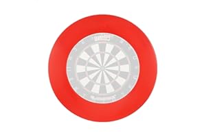 one80 professional perfection Dart Tabellone Dart Board Surround Parete Protezione per freccette in Sisal Setola, Dartboard Surround in PU (Nero Rosso) per freccette da 45 cm