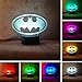 Produktbild Nachtlicht für Kinderzimmer, mit Fernbedienung, Tooth Bass und Musik, 3D-Licht, bunt, Geschenkidee Art Deco Batman Symbol mehrfarbig