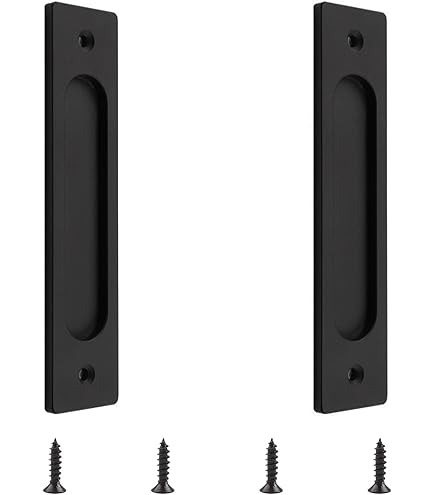 MOROBOR Set van 2 zelfklevende ladegrepen van aluminiumlegering, 80 mm, zwart