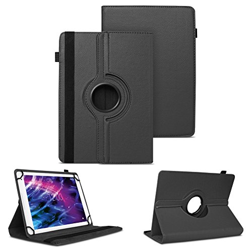 Étui de protection pour tablette Medion Lifetab p10606 p10602 x10605 x10607 x10311 P9702 x10302 P10400 p10356 p10325 p10326 p10506 p10505 en étui en cuir synthétique fonction support de poche Cover Étui rotatif à 360 °