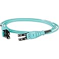 Panduit | FX2ERQ1Q1SNM001 | HD Flex Fiber 1.6mm Patchcord, OM3, 2-Fiber, OFNR (Riser), Push/Pull LC to Push/Pull LC, Standard IL, Aqua Jacket, 1m
