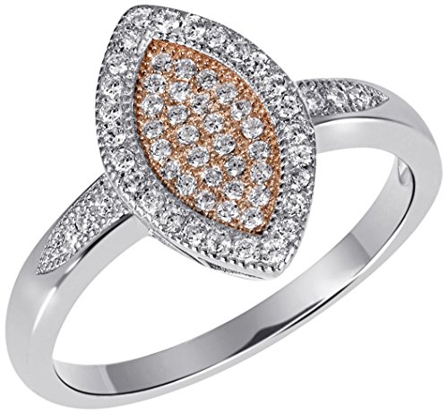 Goldmaid Damen-Ring 925 Sterling Silber rhodiniert Zirkonia wei Gr.58 (18.5) Pa R6704S58 Schmuck