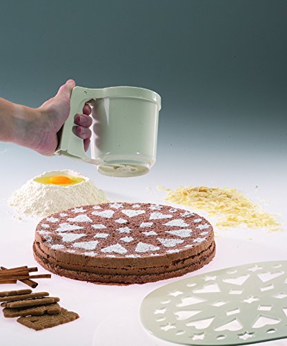 Westmark Mehl- und Puderzuckersieb mit Griff, Für 250 Gramm Mehl/Puderzucker, Kunststoff, Weiß/Rot, 32142270 - 3