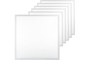 LUXULA 6x LED Panel 62x62cm Rasterleuchte - 36W 3600lm - 4000K Neutralweiß - flimmerfrei - mit Netzteil 230V - LED Deckenleuchte für Rasterdecke - Einlegeleuchte Büroleuchte Gewerbe
