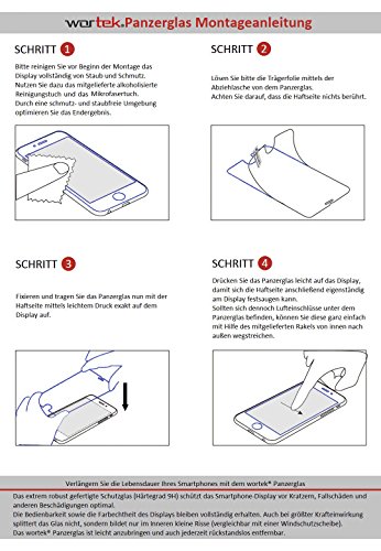 wortek Premium Schutzfolie Samsung Galaxy S7 Panzerglas 9H Schutzglas Echt Panzer Display Glas 0,3mm dünn (Glas bewusst etwas kleiner als sichtbares Display!) - 4