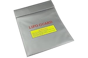 YUNIQUE GREEN-CLEAN-POWER - Sac Anti-Feu LiPo Guard | Fibres de Verre Haute Résistance, Réfractaire | Adapté pour Batteries, Documents | 23x18cm, Argent, Fibre Ignifuge