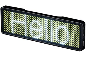 MIDORIMORI Targhetta identificativa Bluetooth LED aggiornata senza fili Bluetooth LED Targhetta identificativa ricaricabile con magnete/perno per hotel ristorante negozio bar per feste