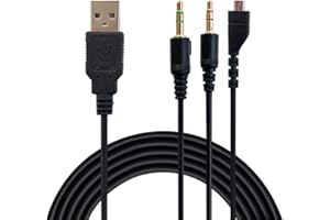 Janjunsi Cavo di ricambio per porta PC compatibile con SteelSeries Arctis 3/5/7/Arctis Pro/7+/7P/7P+/7X/Arctis Prime Cuffie da Gioco - Cavo di Conversione Audio