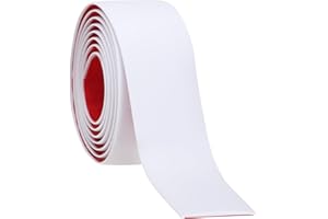 PATIKIL Self Adhesive Floor Transition Strip 50 mm x 2 Meters, Vinyl Laminate Floor Flat Divider for Joining Floor Gaps Doorways Carpet Cover Floor Tiles White