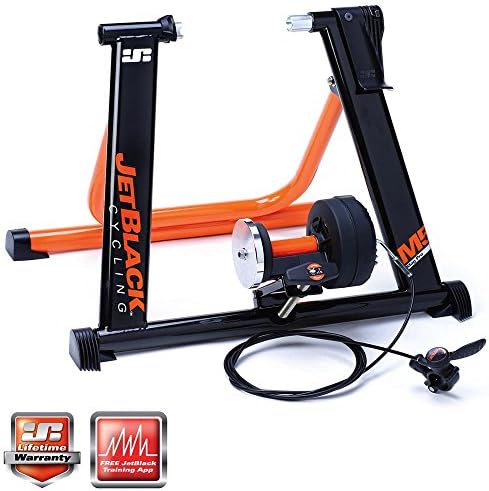 JetBlack M5 Mag Pro SQR Trainer / Magnetic Resistant Indoor Cycling Cycle Bicycle Training Fitness Home Bike Gym Biking Train Mountain MTB Road Wheel Tyre Turbo Accessories Exercise Folding Fold Alloy Alumnium Frame Free Phone App Spinning Spin Cardio
