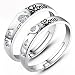Accessorisingg 925 Silver Plated Love Solitaire Couple Rings (Adjustable Size) [Rg040] RS.600.00