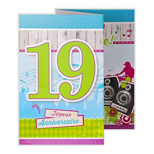 Afie 8109 Carte 3 Volets Joyeux Anniversaire 9 Ans Cartes Postales Fournitures De Bureau
