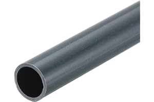 QUARKZMAN Tube Rigide en PVC Tube Rond 9mm ID 11mm OD 20cm Longueur Gris Foncé pour Conduite d'Eau, Artisanat, Manchon de Câble