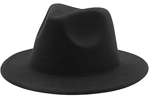 HZPHQY Kids Boys Girls Wide Brim Fedora Hats Solid Color Classic Panama Dress Hat Party Beach Summer Sun Hat