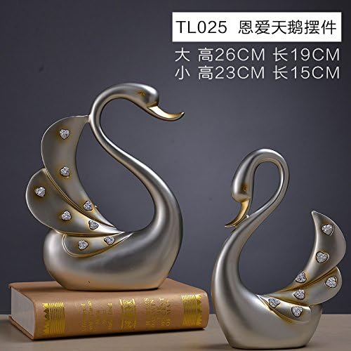 LongGu European Resin Animal Home Decoration Decoration Decoration Cabinet Room Home Furnishing Ornaments Swan F