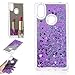 Produktbild Everainy Kompatibel für Xiaomi Mi 8 SE Hülle Silikon Transparent Spiegel 3D Flüssigkeit Glitzer Durchsichtig Stoßstange Gummi Cover Xiaomi Mi 8 SE Stoßfest Hüllen Handyhülle Schutzhülle (Lila)