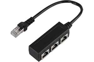 Ausla Ethernet-Kabeladapter, RJ45 Splitter, RJ45 Netzwerkkabel Verteiler 1 Auf 3, LAN Ethernet Netzwerk Splitter Adapterkabel, Netzwerk LAN Anschluss Verteiler