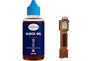 Atkinson Oil Co. Fully Synthetic Clock Oil - Premium Precision Lubricant for Grandfather Clocks & Large Timepieces - 30ml Bottle