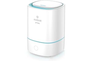 Ambar Perfums Humidificador Ultrasónico y Ultrasilencioso 2.0. Tecnología Fusión, colores LED con modo fijo o intermitente. Apagado automático. Más de 8h non-stop.
