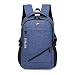 Produktbild Maod Herren Wasserdicht Freizeit Sport Rucksack Leinwand Laptoprucksäcke Jugendliche Schulrucksack Studenten Einfarbige Daypacks (Blau)