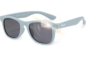 Maesy Occhiali da Sole per Bambina, 3-6 Anni, Protezione Polarizzata UV400, Montatura Flessibile e Pieghevole, Occhiali da Sole Sicuri e Comodi per Bambino, Lino