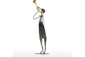 Tooarts Cowboy Band Trumpet Trumpet Metal Iron Sculpture Craft Cooking Painting Technology