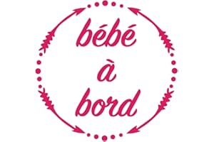 Ambiance Sticker Autocollant de Voiture Bébé à Bord Fuschia - H15 x L15 cm