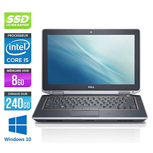 spécification Dell Latitude E6320 - PC portable - 13,3' - Gris (Intel Core i5 2520M / 2.50 GHz, 8 Go de RAM, Disque dur 240 Go SSD, Graveur DVD, Webcam, Wifi, Windows 10 Professionnel)