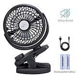【Velocidad continua y Súper sonido apagado】Con la función de velocidad continua para ajustar el ventilador personal para ser cualquier velocidad del viento para su preferencia y el usb ventilador con una manera exclusiva de controlar el ruido cuando funciona el ventilador.