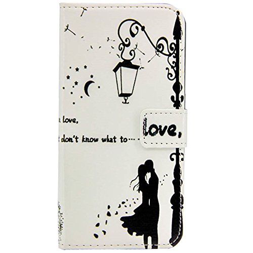 Samsung Galaxy S6 Case Leather,Samsung Galaxy S6 Wallet Case,Samsung Galaxy S6 Flip Cover,TOCASO Kickstand Premium PU Leather Slim Soft Case Folio Book Style Portable Carrying Protective Cases Covers Colorful Cartoon Anti Scratch Bumper Shell Money Pocket ID/Credit Card Holder Slot Magnet Case for Samsung Galaxy S6 (Dandelion love,White)