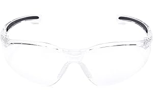 Honeywell 1015370 A800 Sporty Safety Eyewear Frame with Clear Anti-Scratch Lens, Translucent One Size,Clear/Translucent