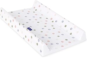 Bonky® Materassino Fasciatoio 80x50 cm con Bordo Rialzato – Fasciatoio Neonato Morbido e Impermeabile, Certificato Öko-Tex, Cuscino Lavabile per Bambini e Bambine - Puntini colorati