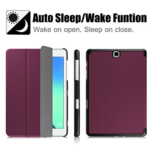 Fintie Samsung Galaxy Tab A 9.7 Hülle Case – Ultra Schlank Superleicht Ständer Smart Shell Cover Schutzhülle Etui Tasche mit Auto Schlaf / Wach Funktion für Samsung Galaxy Tab A 9.7 T550N / T555N 24,6 cm (9,7 Zoll) Tablet-PC, Lila - 3