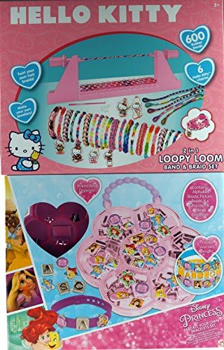Set Of 2 Disney Princess / Hello Kitty Make Your Own Jewellery Making Kit