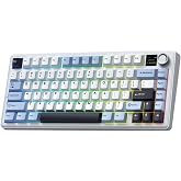 Aula F75 Max Mekanik RGB TKL Reaper Switch Kablosuz Makrolu Hot Swap Klavye Lacivert