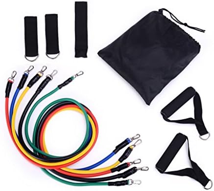 Exercise Resistance Bands Set - Fitness Equipments Workout Resistance Bands Latex 11pcs/set Exercise Pilates Tubes Pull Rope Expanders Training Practical