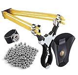 ◄Zubehör :3-Streifen-Ersatzgummi und 100 St. Stahlrundkugeln 8 mm Edelstahl für Slingshot
