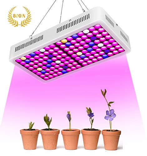 800W Led Horticole,Roleadro Lampe pour Plante Lampe Horticole Croissance Floraison Full Spectrum Led Grow Light pour Les Plantes d'intérieur Semis Croissance Floraison et Fructification