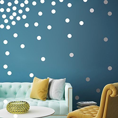 Polka Dot Nursery Room Babyroom Wall Decals Round Circles Wall Stickers Wall Art (7cm, 35 Dots, White)