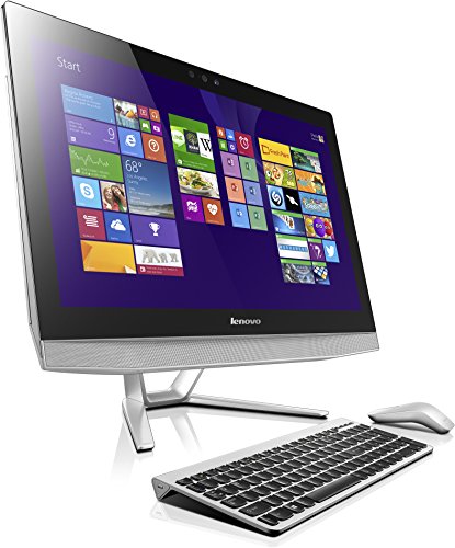 Lenovo B50-30 60,5 cm (23,8 Zoll) FHD IPS All-in-One Desktop-PC (Intel Core i7-4785T, 3,2GHz, 16GB RAM, Hybrid 2TB HDD + 8GB SSHD, NVIDIA GeForce 840A/2GB, DVD, NFC, Touchscreen, Win 8.1) silber - 2