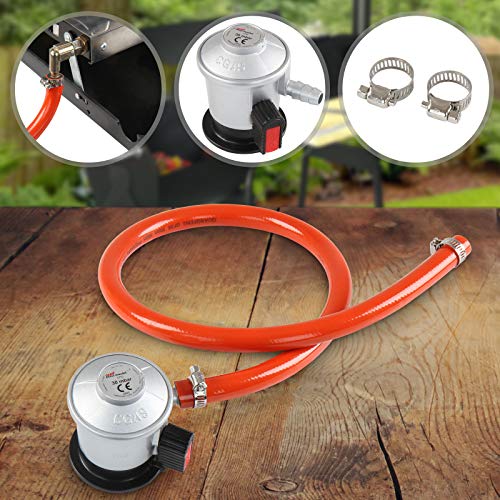 broil-master Manguera de Presión Regulador | Compatible con Cilindros de Gas españoles, presión de Funcionamiento: 30 mbar, Longitud: 80 cm | Parilla acesorios, Barbacoa a Gas