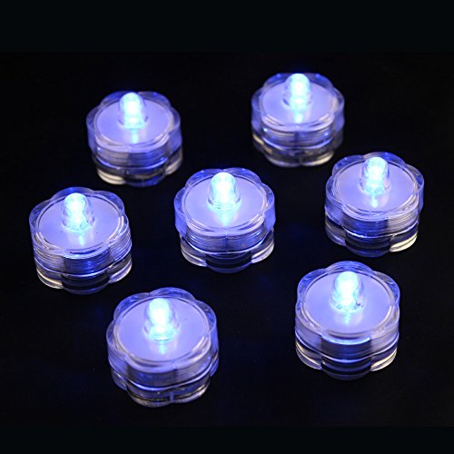 atcket (Azul, Paquete con 12) BL  ¹ tenform LED tauchle uchte resistente al agua Mini té luz GRO? F  ¹ r boda mittelst  ¹ CKE y como flor Leuchten