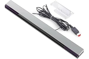SPEKTATEK Wii Sensor Bar, Wired Infrared LED Sensor Bar compatible with Nintendo Wii & Wii U with Clear Stand