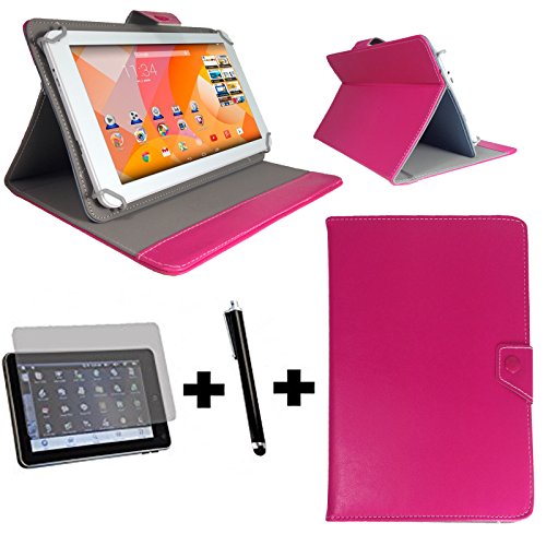 Telekom Puls / 20,32 cm / 8.0 " Tablet Pc Tasche mit Standfunktion + Stylus + Schutzfolie - 8 Zoll Pink 3 in 1
