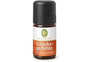 ‎PRIMAVERA PRIMAVERA Glücksgefühle Duftmischung 5 ml - Mandarine, Grapefruit und Tonka - Aromaöl, Duftöl, ätherisches Öl Aromatherapie - stimmungshebend - vegan