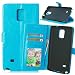 Produktbild Nancen Samsung Galaxy Note 4 / SM-N9100 (5,7 Zoll) Lederhülle Neu Style Acht Farbe Weich PU Flip Case Ledertasche / Schutz Etui, Einfach Vintage Kollektion Karten Slot Foto Wallet Hülle Handy Tasche Zubehör