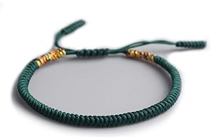 EXINOX Pulsera Tibetana de Nudos | Hombre Mujer | Pulsera Tradicional Budista