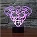 Produktbild XINGXIAOYU 7 Farbwechsel Led 3D Aerobic Muscle Schreibtischlampe Neuheit Bodybuilding Form Nacht Touch Leuchte Gym Nachtlicht Dekor