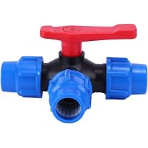 Robinet à Boisseau Sphérique PVC Pour Piscine, Jardin - Raccord Colle, Poignée Plate - Tailles 20-50 Mm