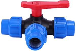LOVCCIE Vanne À Bille D'arrêt,20/25/32/40/50/63mm Robinet À Tournant Sphérique À Trois Voies À Connexion Rapide PVC PE Tuyau À Interrupteur Rapide Connecteur en T (Size : 25mm)